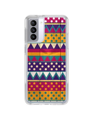 Coque Samsung Galaxy S21 FE Mexican Triangle Aztec Azteque - Eleaxart