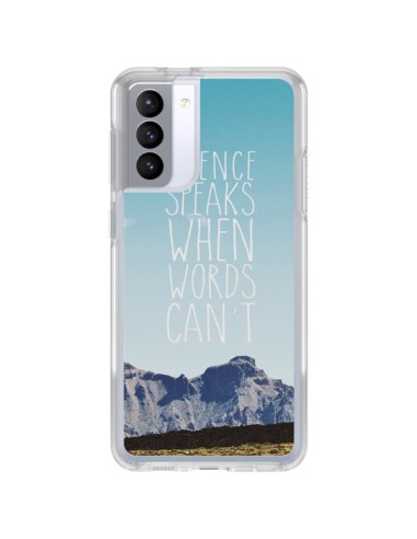 Samsung Galaxy S21 FE Case Silence speaks when words can't Landscape - Eleaxart