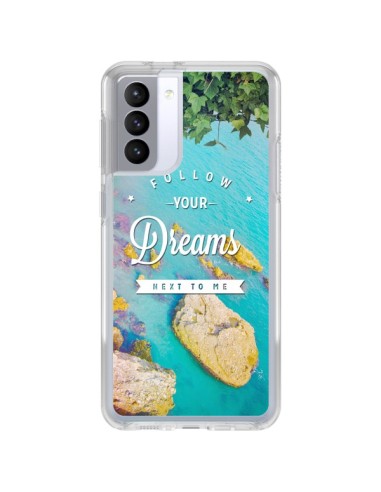 Coque Samsung Galaxy S21 FE Follow your dreams Suis tes rêves Islands - Eleaxart
