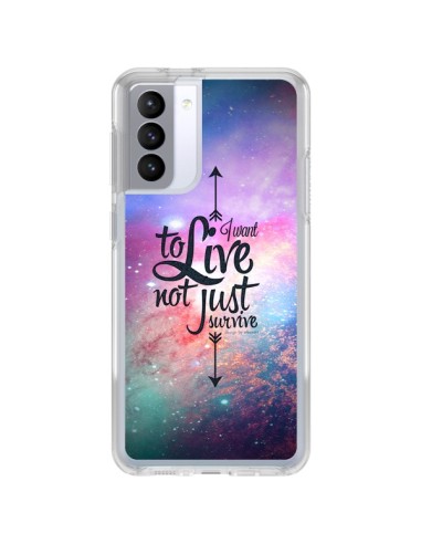 Coque Samsung Galaxy S21 FE I want to live Je veux vivre - Eleaxart