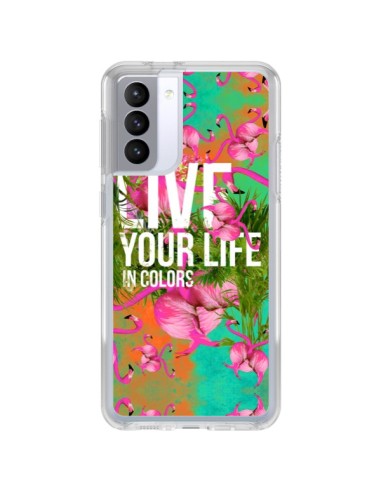 Cover Samsung Galaxy S21 FE Live your Life Vivi la tua vita - Eleaxart
