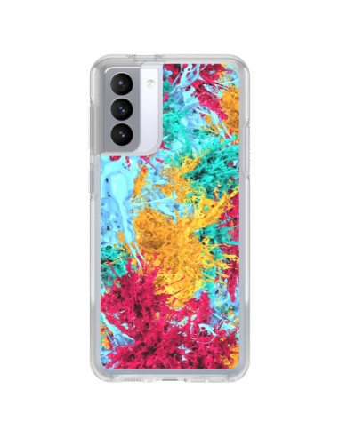 Coque Samsung Galaxy S21 FE Splashes Peintures - Eleaxart