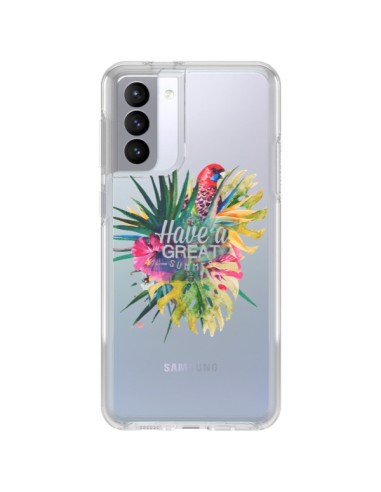 Cover Samsung Galaxy S21 FE Have a great summer Estate Pappagalli - Eleaxart
