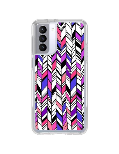 Coque Samsung Galaxy S21 FE Graphic Azteque Rose Violet -  Léa Clément