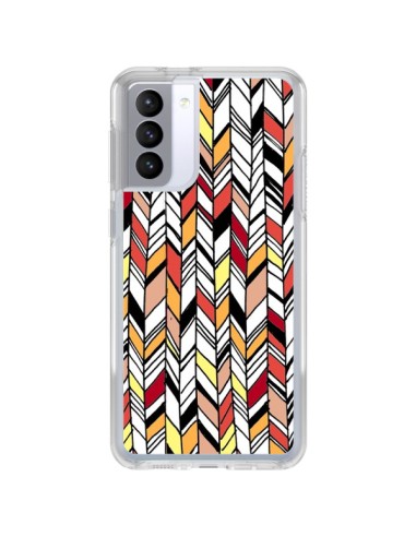 Samsung Galaxy S21 FE Case Graphic Aztec Red Orange - Léa Clément