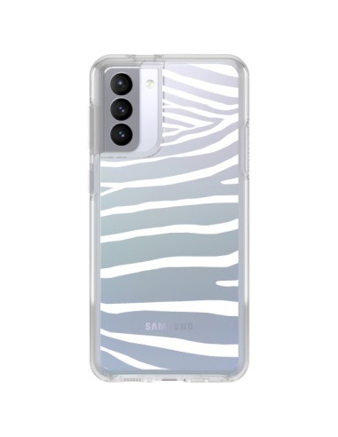 Cover Samsung Galaxy S21 FE Zebra Bianco Trasparente - Project M