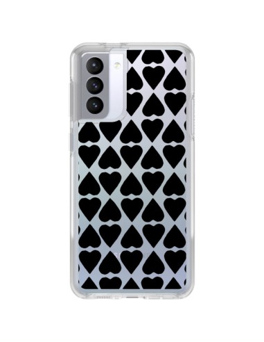 Samsung Galaxy S21 FE Case Heart Black Clear - Project M
