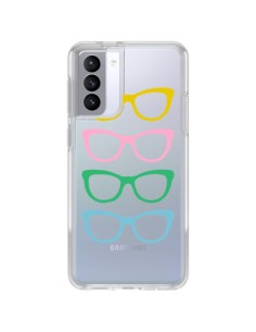 Coque Samsung Galaxy S21 FE Sunglasses Lunettes Soleil Couleur Transparente - Project M