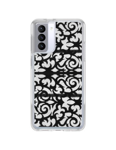 Coque Samsung Galaxy S21 FE Abstrait Noir et Blanc - Irene Sneddon