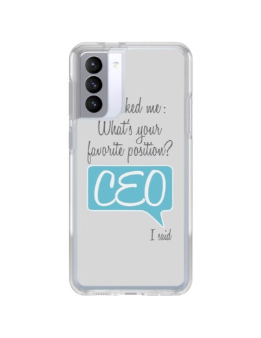 Coque Samsung Galaxy S21 FE What's your favorite position CEO I said, bleu - Shop Gasoline