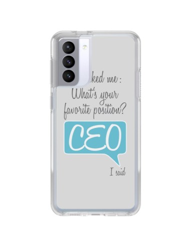 Samsung Galaxy S21 FE Case What's your favorite position CEO I said, Blue - Shop Gasoline