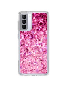 Coque Samsung Galaxy S21 FE Romance Me Paillettes Roses - Ebi Emporium
