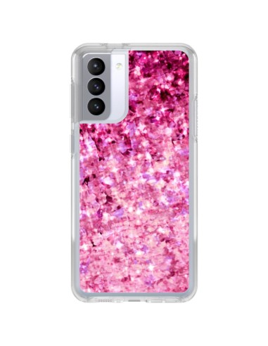 Cover Samsung Galaxy S21 FE Romance Me Paillettes Rosas - Ebi Emporium