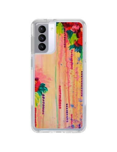 Coque Samsung Galaxy S21 FE Strawberry Confetti Flowers - Ebi Emporium