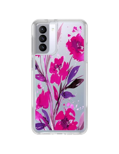 Samsung Galaxy S21 FE Case Rose Flowers Clear - Ebi Emporium