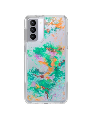 Coque Samsung Galaxy S21 FE Mermaid Sirene Fleur Flower Transparente - Ebi Emporium