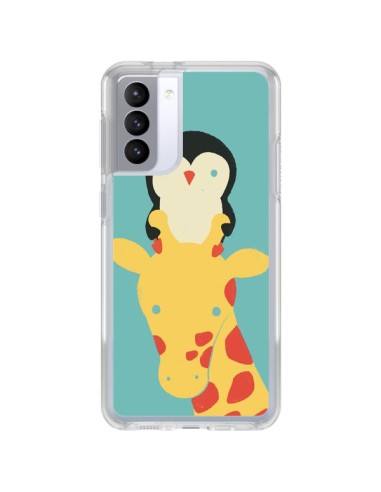 Coque Samsung Galaxy S21 FE Girafe Pingouin Meilleure Vue Better View - Jay Fleck