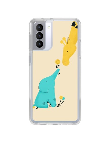 Samsung Galaxy S21 FE Case Elephant Baby Giraffe - Jay Fleck