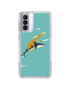 Samsung Galaxy S21 FE Case Giraffe Shark Flying - Jay Fleck