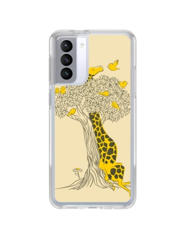 Coque Samsung Galaxy S21 FE Girafe Amis Oiseaux - Jay Fleck