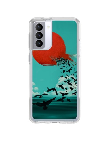 Coque Samsung Galaxy S21 FE Soleil Oiseaux Mer - Jay Fleck