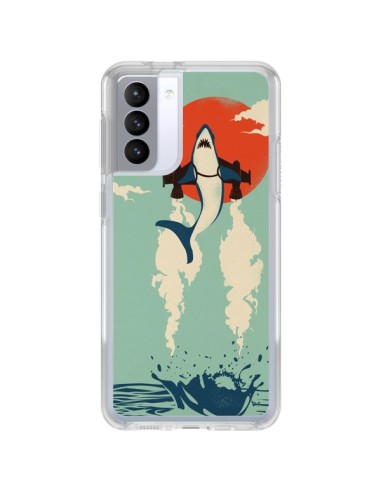 Coque Samsung Galaxy S21 FE Requin Avion Volant - Jay Fleck