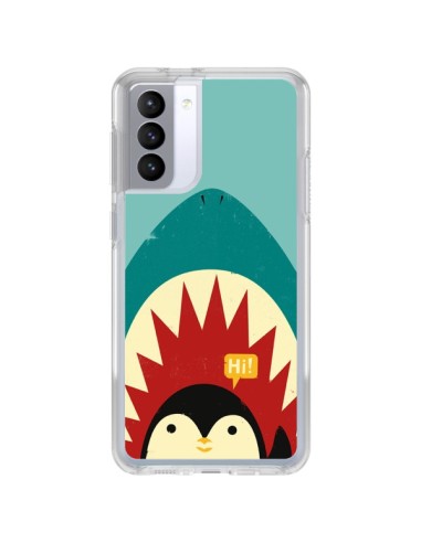 Coque Samsung Galaxy S21 FE Pingouin Requin - Jay Fleck