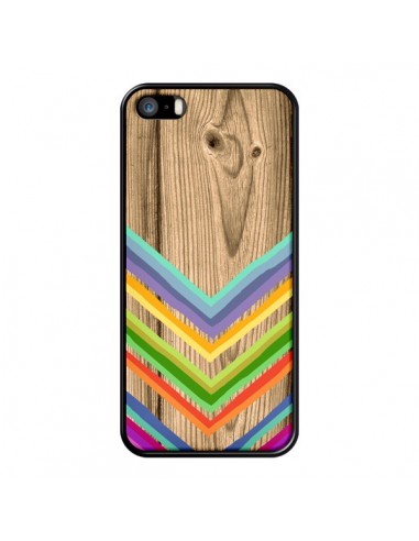 Coque Tribal Azteque Bois Wood pour iPhone 5 et 5S - Jonathan Perez