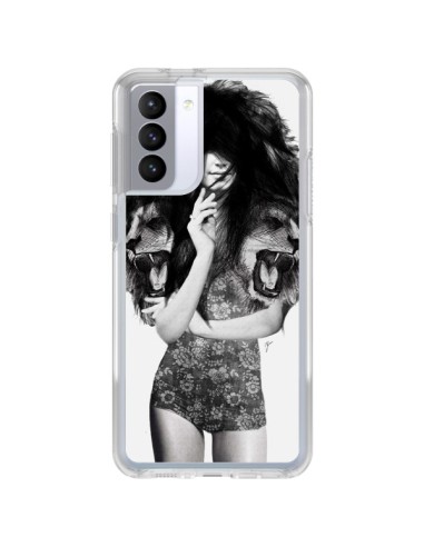 Samsung Galaxy S21 FE Case Girl Lion - Jenny Liz Rome