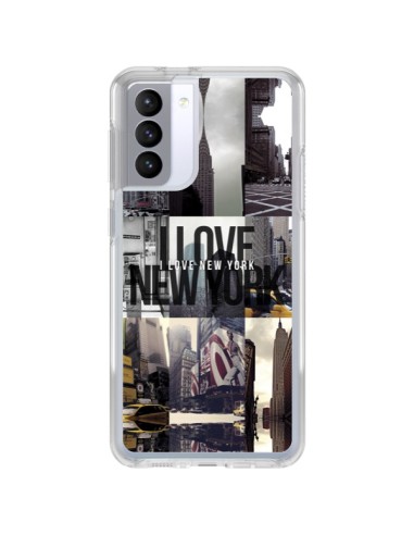 Coque Samsung Galaxy S21 FE I love New Yorck City noir - Javier Martinez