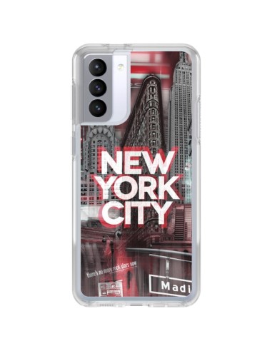 Coque Samsung Galaxy S21 FE New York City Rouge - Javier Martinez