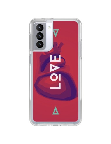 Coque Samsung Galaxy S21 FE Love Coeur Triangle Amour - Javier Martinez