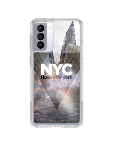 Coque Samsung Galaxy S21 FE I Love New York City Gris - Javier Martinez