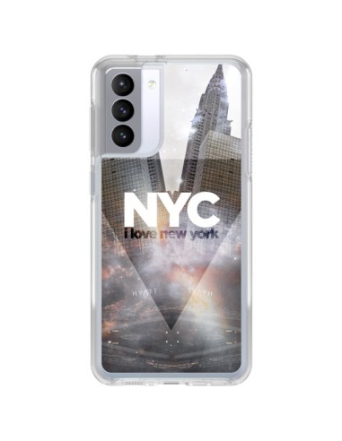 Cover Samsung Galaxy S21 FE I Love New York City Grigio - Javier Martinez