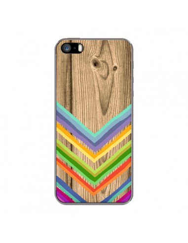 Coque Tribal Azteque Bois Wood pour iPhone 5 et 5S - Jonathan Perez