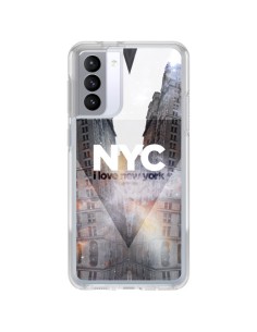 Cover Samsung Galaxy S21 FE I Love New York City Arancione - Javier Martinez