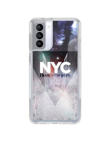 Coque Samsung Galaxy S21 FE I Love New York City Bleu - Javier Martinez