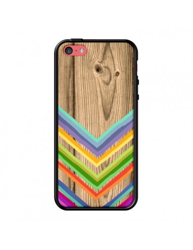 Coque Tribal Azteque Bois Wood pour iPhone 5C - Jonathan Perez