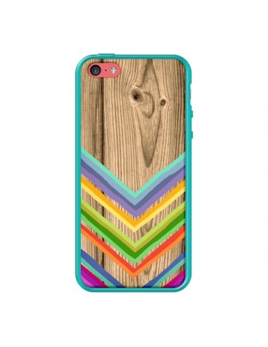Coque Tribal Azteque Bois Wood pour iPhone 5C - Jonathan Perez