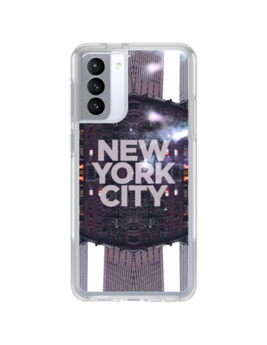 Samsung Galaxy S21 FE Case New York City Purple - Javier Martinez