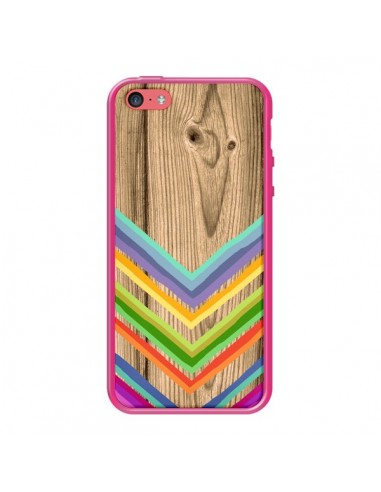 Coque Tribal Azteque Bois Wood pour iPhone 5C - Jonathan Perez