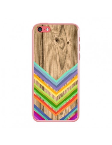 Coque Tribal Azteque Bois Wood pour iPhone 5C - Jonathan Perez