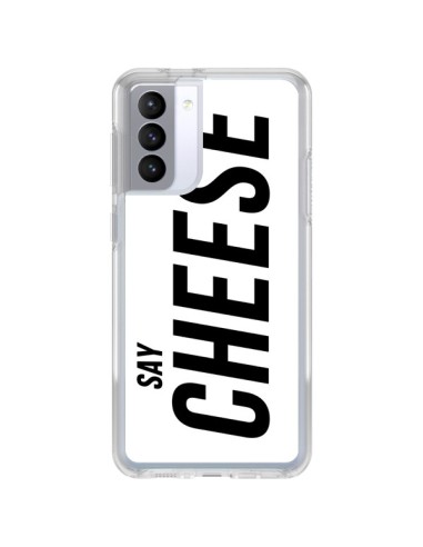 Coque Samsung Galaxy S21 FE Say Cheese Smile Blanc - Jonathan Perez