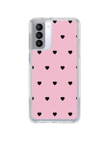 Coque Samsung Galaxy S21 FE Coeurs Roses - Jonathan Perez