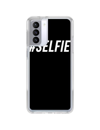 Coque Samsung Galaxy S21 FE Hashtag Selfie Blanc Vertical - Jonathan Perez