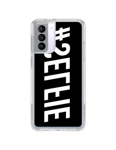 Samsung Galaxy S21 FE Case Hashtag Selfie White Rovesciato Orizzontale - Jonathan Perez