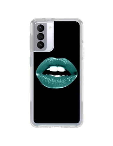 Samsung Galaxy S21 FE Case Lips Blue - Jonathan Perez