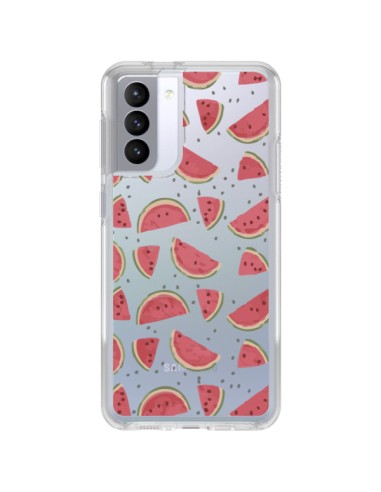 Cover Samsung Galaxy S21 FE Anguria Frutta Trasparente - Dricia Do