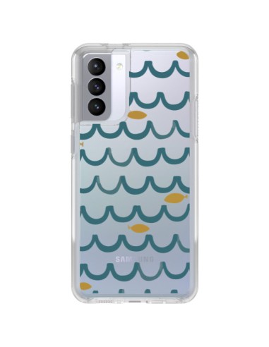 Cover Samsung Galaxy S21 FE Pesce Acqua Trasparente - Dricia Do