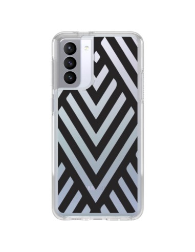 Samsung Galaxy S21 FE Case Geometrico Aztec Black Clear - Dricia Do